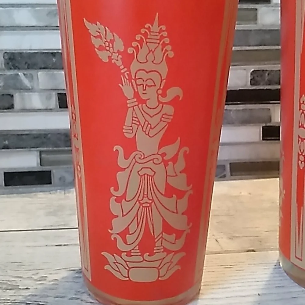 Vintage 1960s Balinese Goddess Siam dancer glasses